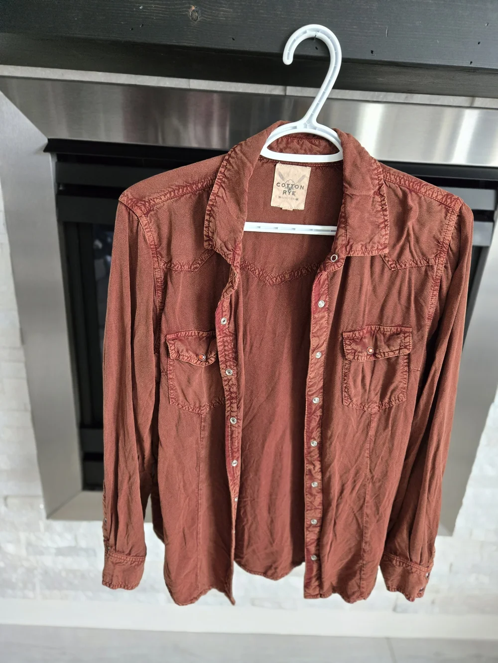 Women's Button-Down Shirt - Rust - Picture 1 of 3